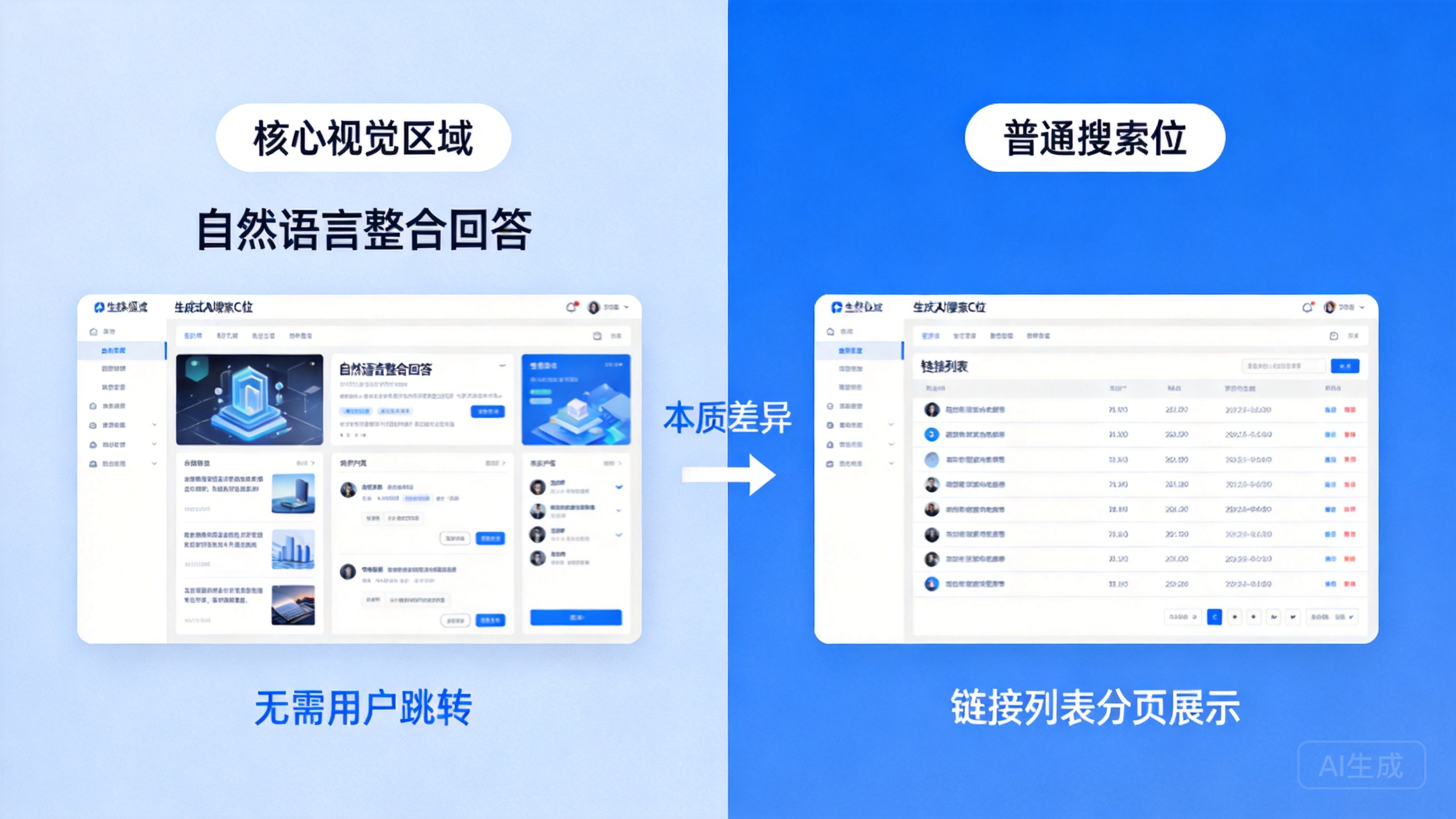 AI搜索C位定义及与普通搜索位核心差异介绍