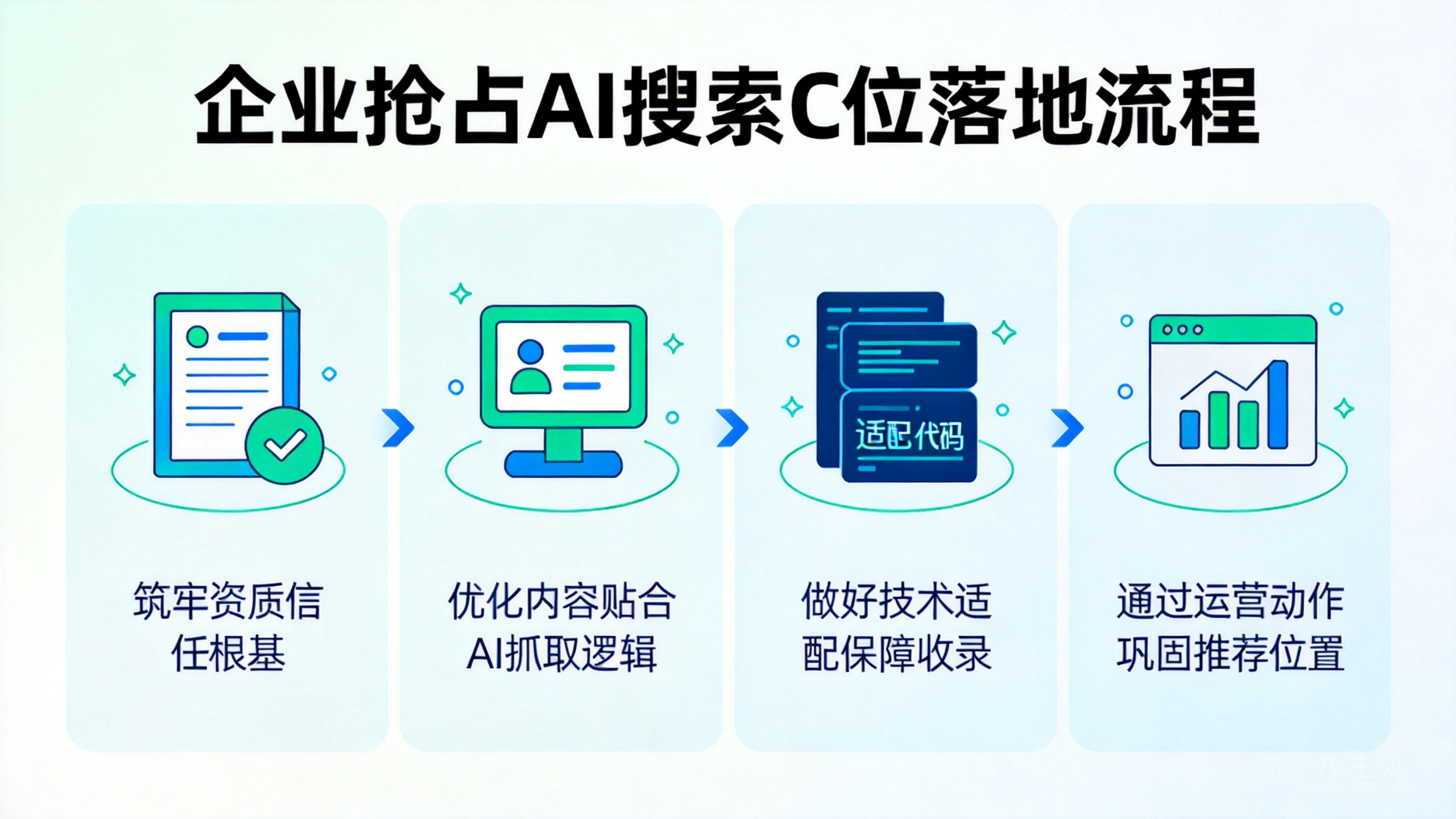企业抢占AI搜索C位全流程落地操作步骤说明