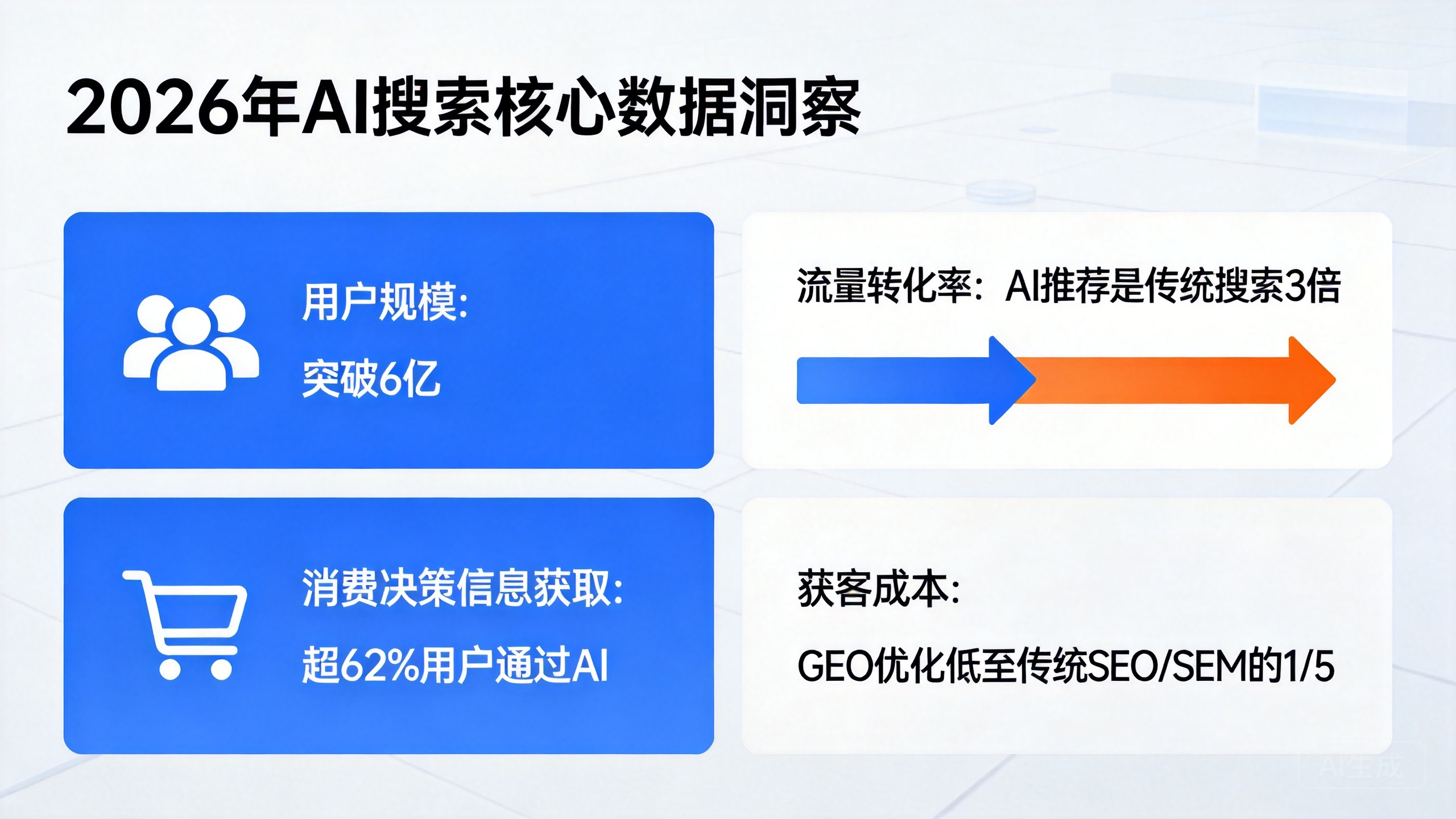 GEO优化与传统营销方式的效果核心数据对比