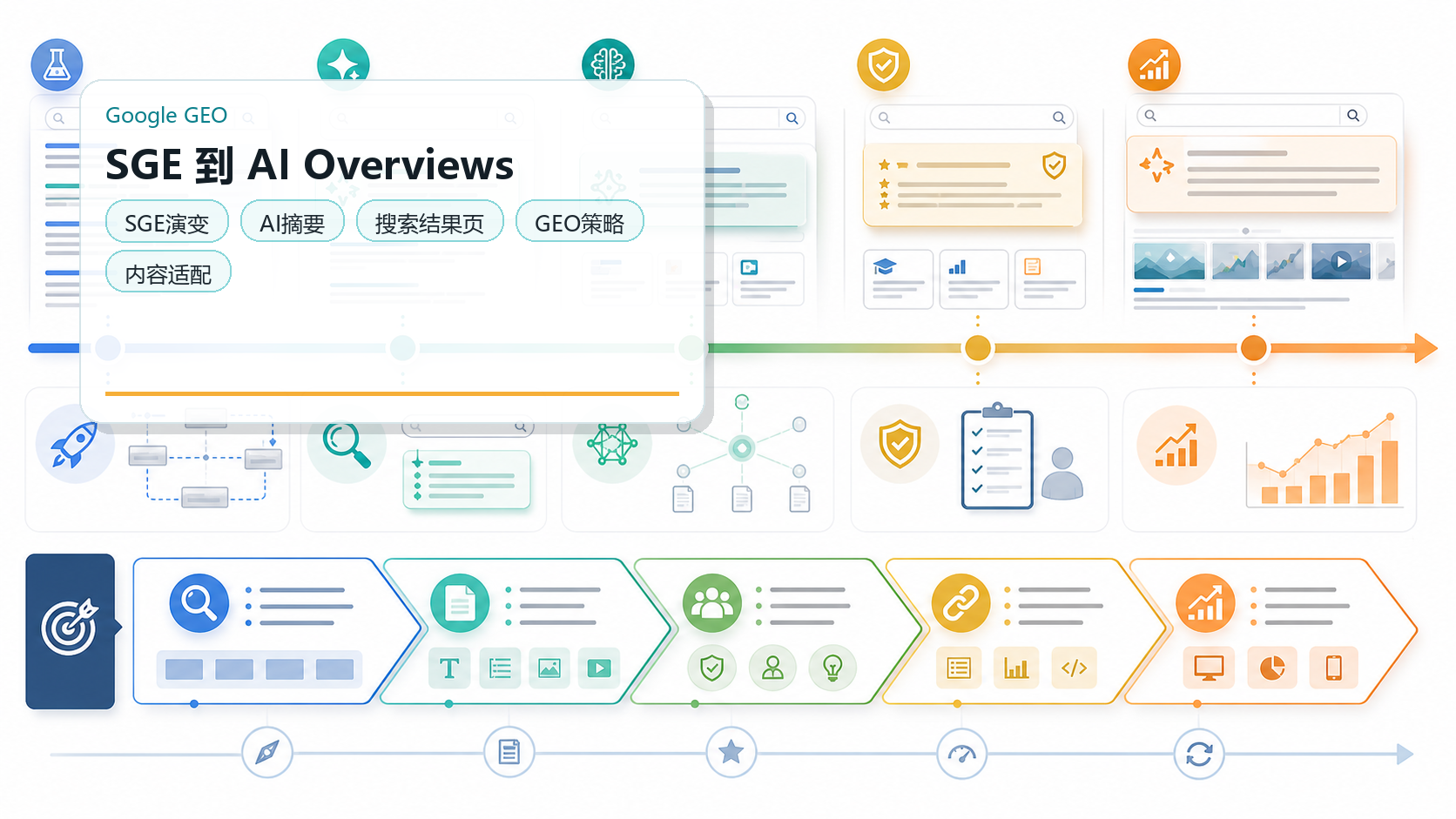google-sge-to-ai-overviews-evolution-infographic